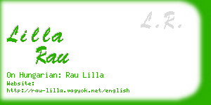 lilla rau business card